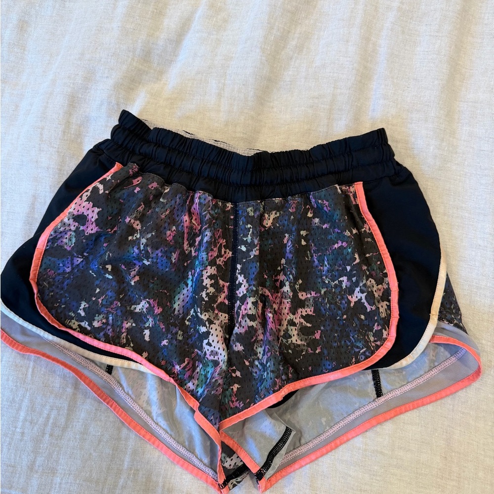 lululemon athletica Black and Pink Athletic Shorts